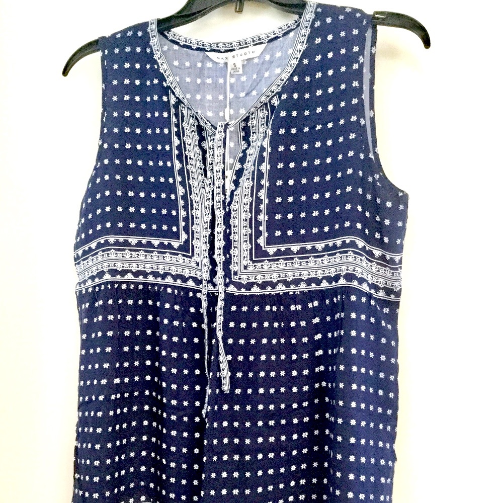 Sleeveless boho blouse